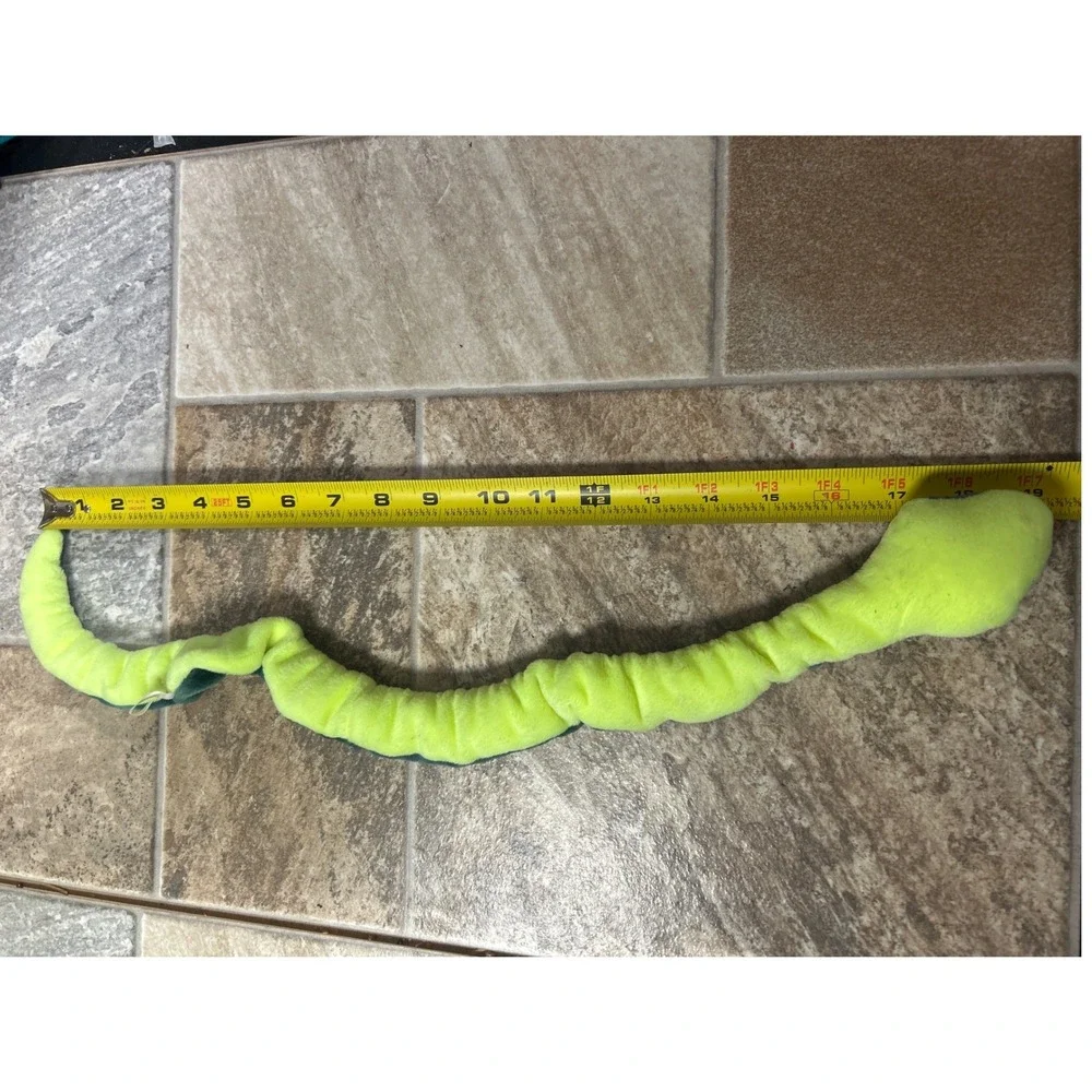 Ty Beanie Babies Hissy the Snake 1997 Vintage Plush Teal Lime Green 19 inch